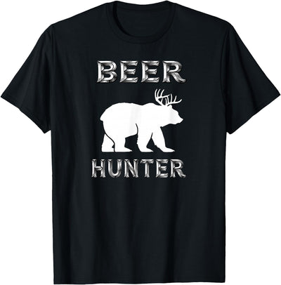 Funny Bear Deer BEER Hunting T-Shirt