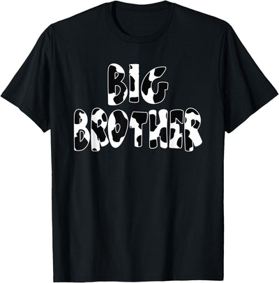 Family Members and More Big Brother Cow Print Cow Pattern T-Shirt
