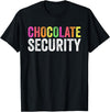 Funny Chocolate Security Costume Funny Chocolate Security Halloween Costume Easter T-Shirt - Black
