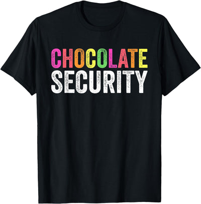 Funny Chocolate Security Costume Funny Chocolate Security Halloween Costume Easter T-Shirt