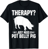 Pot Belly Pig Owner Clothing Pig Harness and Leash Pot Belly Pig Owner Food Toys Supplies Pot Belly Pig Mom T-Shirt - Black