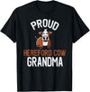 Cute Hereford Cow Family Apparel Proud Hereford Cow Grandma T-Shirt - Black