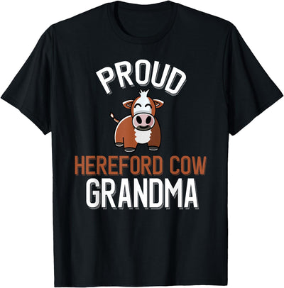 Proud Hereford Cow Grandma T-Shirt