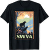 Giant Step Design Co. SWVA Southwest Virginia Black Bears Vintage Parks Poster T-Shirt - Black