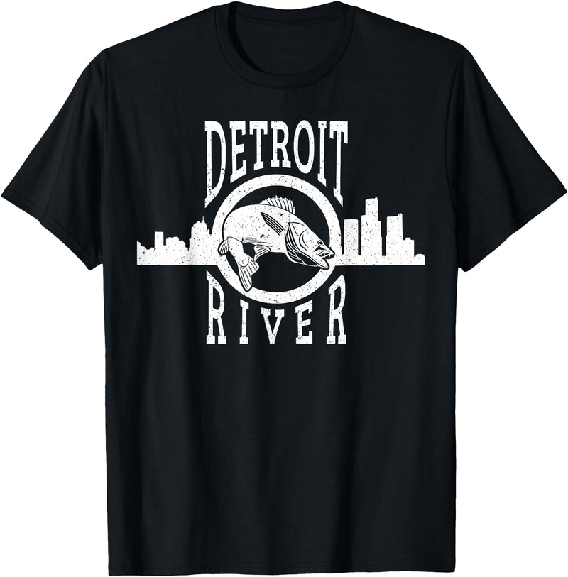 Eternal Angler Detroit River Walleye Fishing T Shirt for Men Women T-Shirt - Black