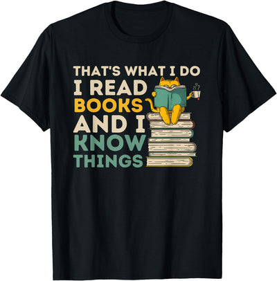 Funny Cat & Book Lover Shirts That's What I Do Reading Cat - Funny Book & Cat Lover T-Shirt