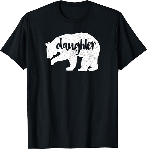 Family & Animals Gifts Daughter Bear - Funny Family T-Shirt Cool Animal Love Tee T-Shirt - Black