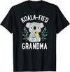 Mothers Day Stuff for Mom from Daughter or Son Koalafied Grandma Koala Bear Sunflower Floral Mothers Day T-Shirt - Black