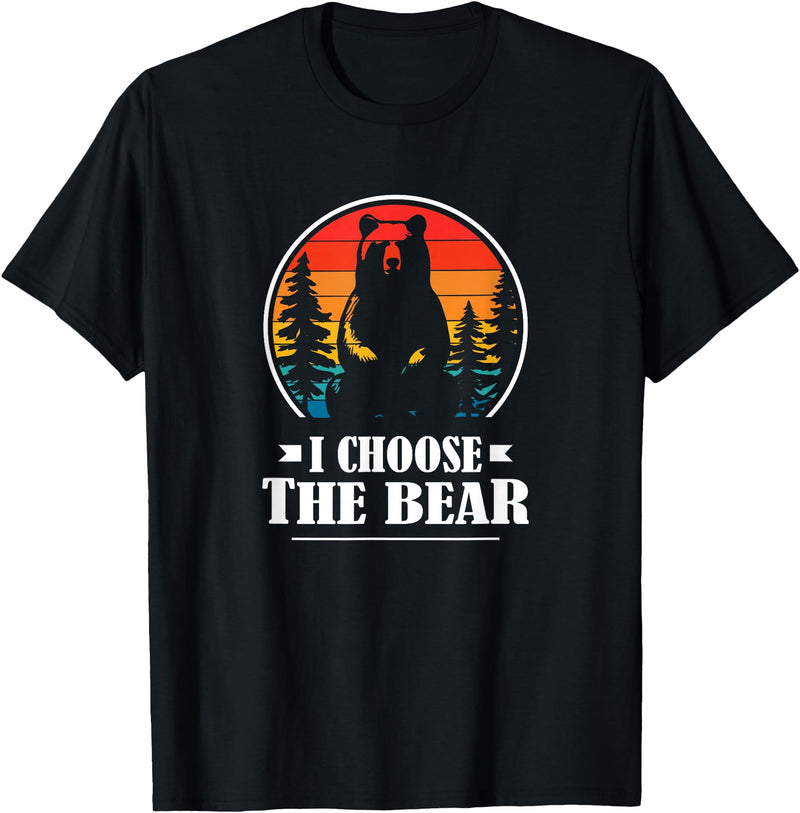 MeToo Angry Radical Feminist Gift Shirts & Hoodies Womens Retro Vintage This Is Why I Choose The Bear T-Shirt - Black