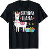 Matching Llama Birthday Party Supplies Birthday Llama Girl Birthday Party Llama Birthday Outfit T-Shirt - Black