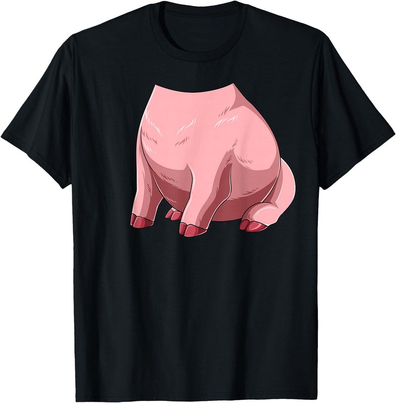 HalloweenCentre Co. Easy Pig Costume Pig Body Headless Pig Costume T-Shirt - Black