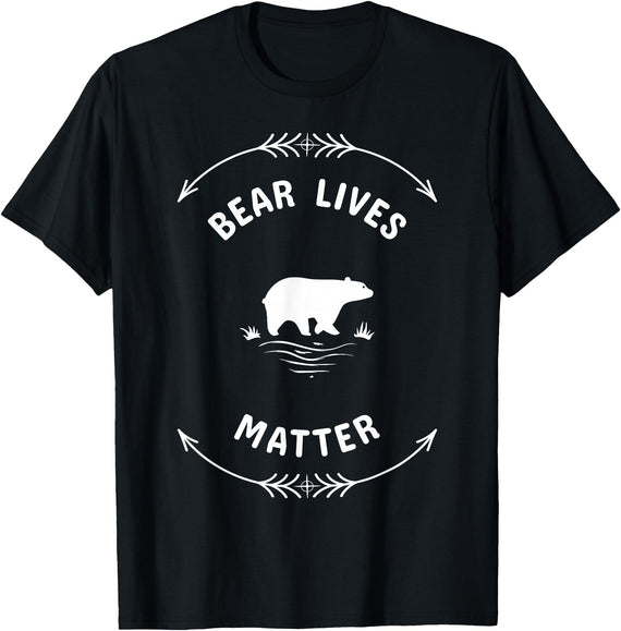 Animal Lover Save The Bears Wild Animal Tees Animal Lover Bear Lives Matter Save The Bears T-Shirt T-Shirt - Black