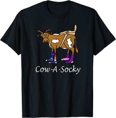 Hippie Womens Funny Cow Gift Cow a Socky T-Shirt