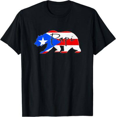 Papi Bear Puerto Rico Flag Boricua T-Shirt