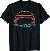 Guinea Pig Graphic Art Designs Guinea Pig Lover Animal Retro Vintage 80s Style T-Shirt - Black