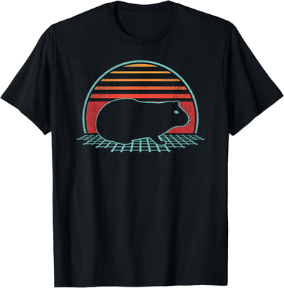 Guinea Pig Lover Animal Retro Vintage 80s Style T-Shirt