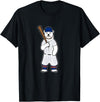 GrafixJoker Baseball Polar Bear Pete T-Shirt - Black