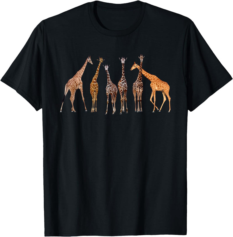 Giraffe Gift For Giraffe Lover Accessories & Stuff Cute Giraffe Design for Men Women Safari Zoo Giraffe Lovers T-Shirt - Black