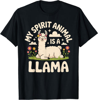 Llama Gift Llama Lover Accessories & Lama Stuff Funny Llama Art for Men Women Kids Alpaca Gag Llama Lover T-Shirt - Black
