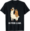 The Llama Lover No Prob-llama Cute No Prob Llama T-Shirt - Black