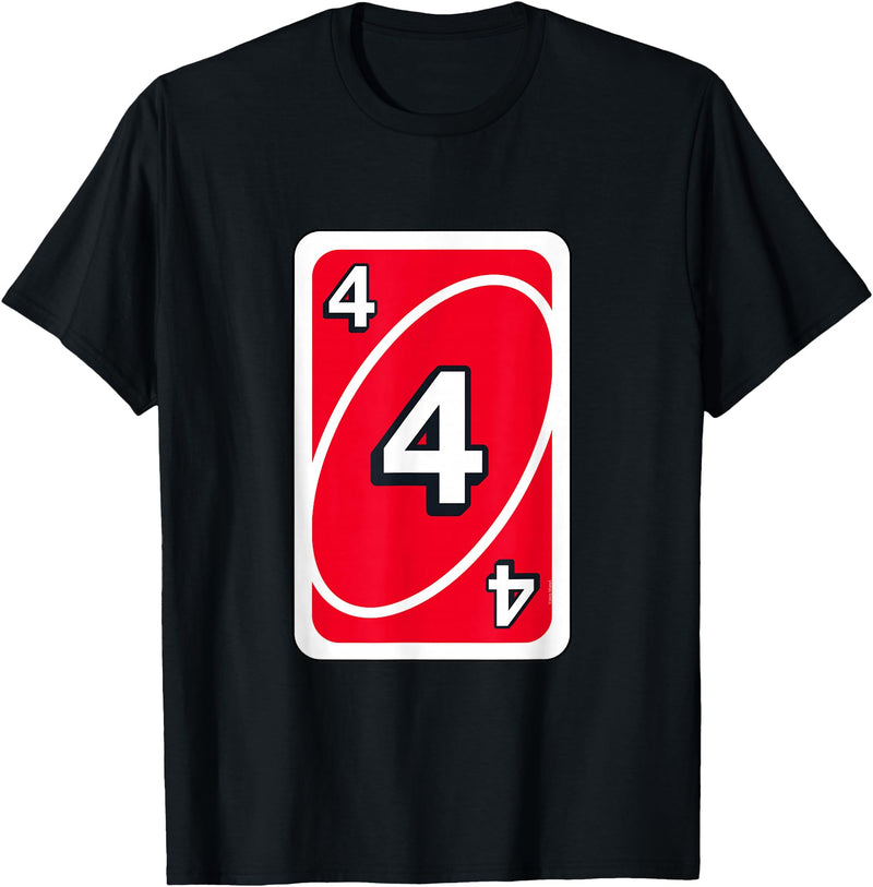 UNO Halloween Red 4" Card T-Shirt - Black