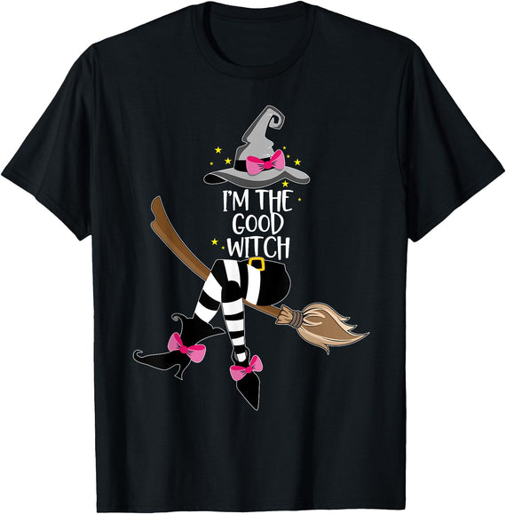 Im the Witch Halloween Group Shirts By Lieftees Im the Good Witch Shirt Halloween Matching Group Costume T-Shirt - Black