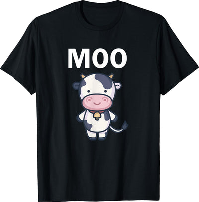 Moo Cow Funny Farmer Cow for Adults Kids Boys and Girls T-Shirt