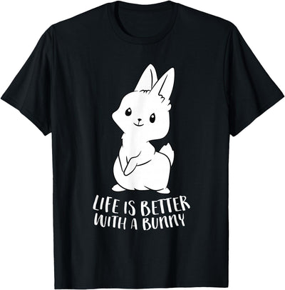 Life Is Better with a Bunny Cartoon T-Shirt