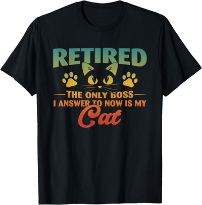 Retired Cat Retirement 2024 Decoration Tee Retired Cat Funny Retirement 2024 Decoration Men Women T-Shirt