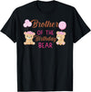 Family Birthday Bear Gifts Brother of The Birthday Girl Bear 1st Birthday Party Girl T-Shirt - Black