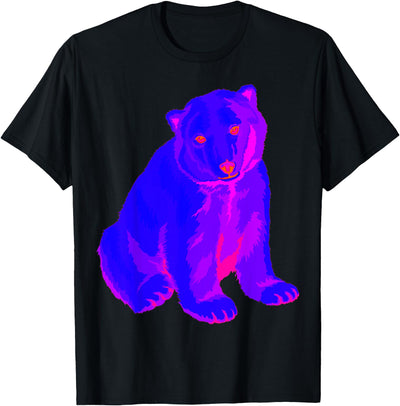 EDM Polar Bear T-Shirt EDM Electronic Techno Polar Bear Trippy Rave Shirt T-Shirt