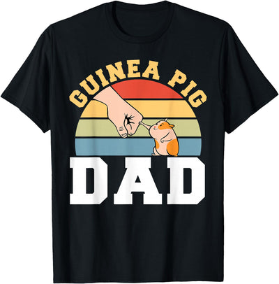 Guinea Pig Dad Fist Bump Retro T-Shirt