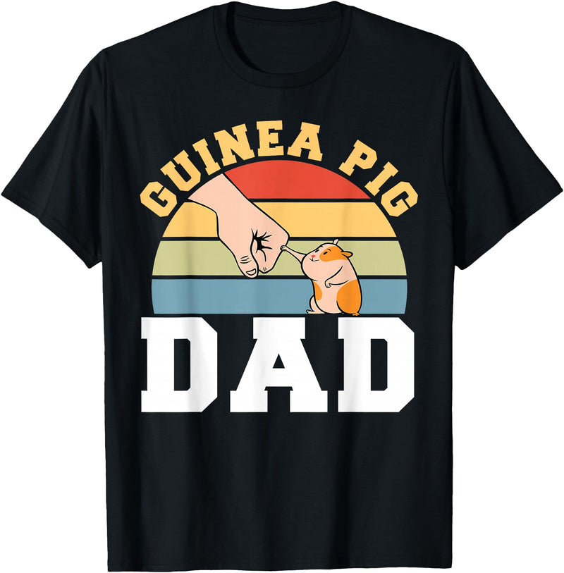 Vintage Guinea Pig Dad T-Shirt - Black