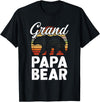 Crazy Grandpa Apparel & Gifts Fun Grandpa Animal Sunset Graphic - Grandpapa Bear T-Shirt - Black