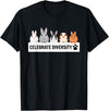 Celebrate Diversity Cute Pet Bunny for Rabbit Lovers T-Shirt in Black
