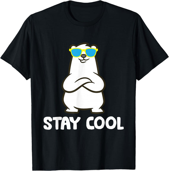 Cute Polar Bear Gifts And Tees Polar Bear Arctic - Stay Cool T-Shirt - Black