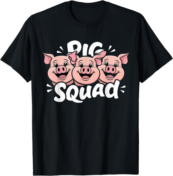 Pig Design for Pig Lovers Pig Squad Design for Pig Lover Stuff | Cool Pig T-Shirt - As Pictured
