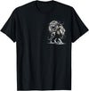 MyAnimal - Your Favourite Animal Wear Lion majestic and proud in artistic style on chest T-Shirt - Black