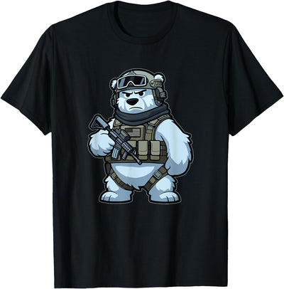 Nate's SOF-Tee's Christmas Drink Infantry Polar Bear Veteran Men Women Gift T-Shirt