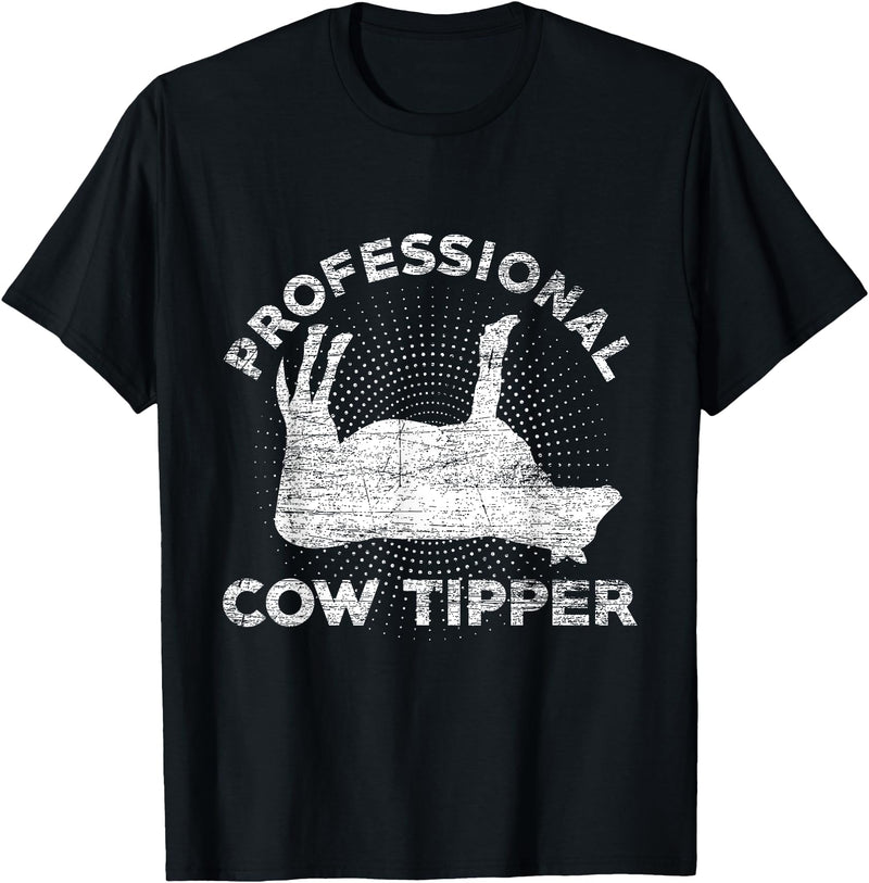 Animal Tee & Gift Idea Cow Tipper T-Shirt - Black