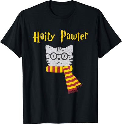Animal T-shirt Hairy Pawter Cat Lover T-Shirt Gift T-Shirt