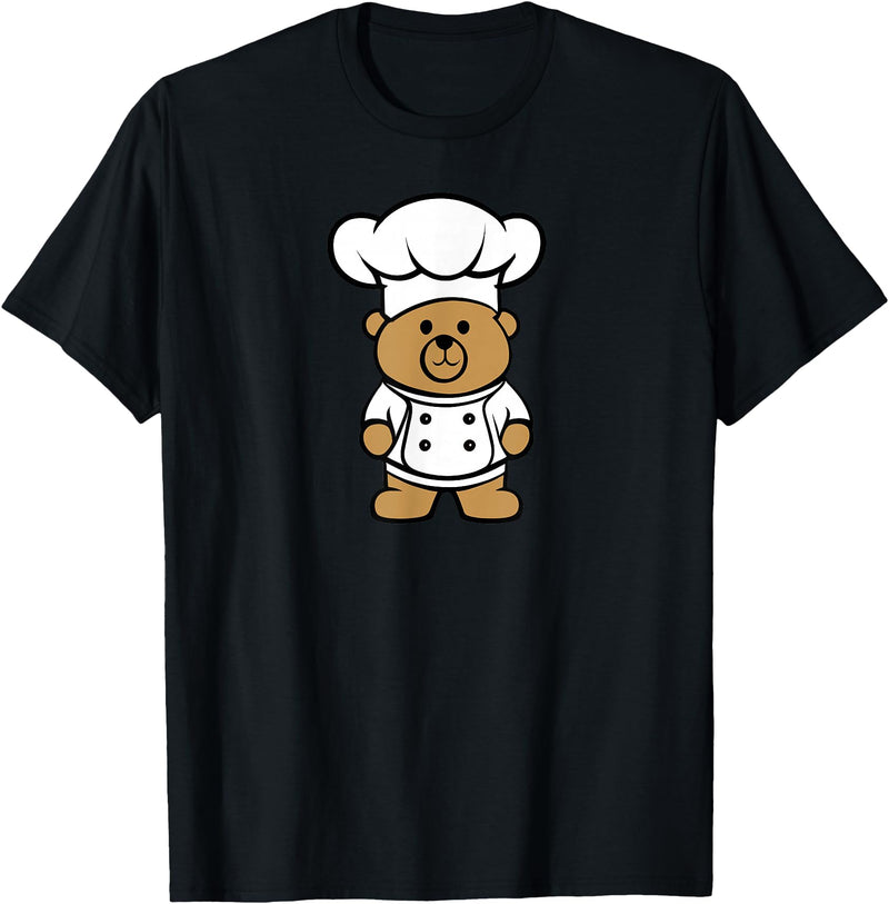 Bear In A Chef Hat - Cute Chef Bear Chef Bear - Cute Bear In A Chef's Hat Bear Chef T-Shirt - Black