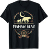 Matching Family Grandma Bear Boho by Foxio Mamaw Bear Floral Matching Family Funny Grandma Bear Boho T-Shirt - Black