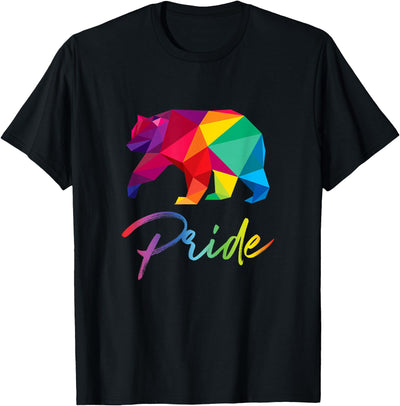 Gay Bear Pride Bears LGBT Rainbow Flag Grizzly Gift T-Shirt