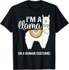 Human Costumes Inc. Llama Halloween Costume I'm A Llama in A Human Costume T-Shirt - Black