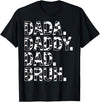 Highland Cow Dad Shirt Dad Cow Print Father's Day Dad Dada Daddy Bruh Papa Cow Daddy Love Cows Dad Cow Print T-Shirt - Black