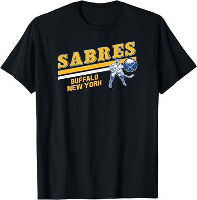 Cow Buffalo Sabres Player Black Officially T-Shirt