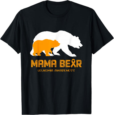 Mama Bear LEUKEMIA Awareness For Women Men T-Shirt