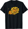 Animal Collection. Cute Lion Shirt Funny Kids Animal Drawing T-Shirt - Black