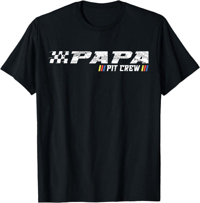 Race Car Birthday Family Race Car Birthday Party Racing Family Papa Pit Crew T-Shirt